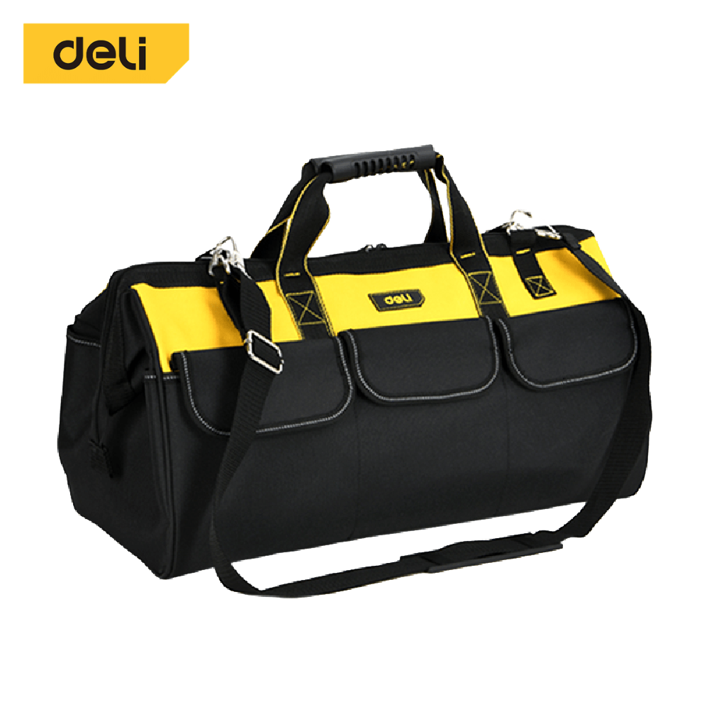 กระเป๋าเครื่องมือช่าง DELI EDL430123-YL-01 24นิ้ว สีเหลือง-ดำ